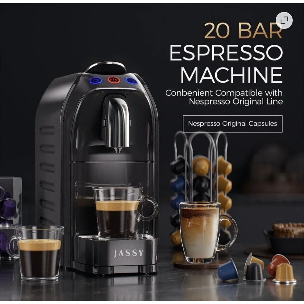 Jassy JS-200 20 Bar Fast Brew Capsule Coffee Espresso Machine New In Box